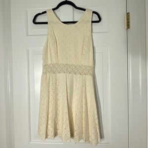 Mudd White Floral Embroidered Dress